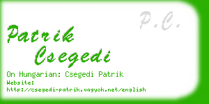 patrik csegedi business card